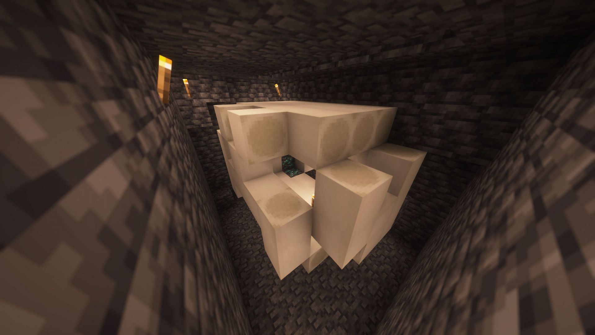 Overworld fossils are extremely hard to find (Image via Sportskeeda Gaming || Mojang Studios)